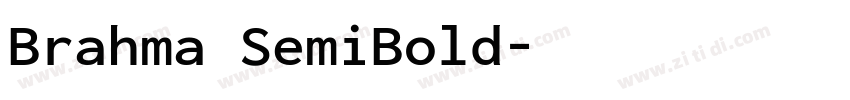 Brahma SemiBold字体转换